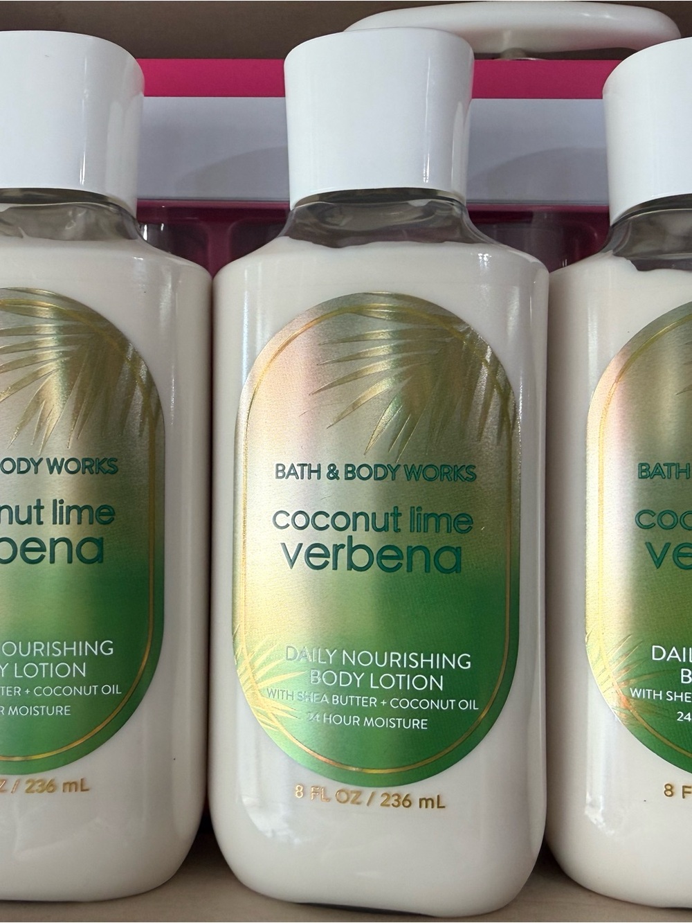 3 Bath & Body Works Coconut Lime Verbena Lotion – White & Green